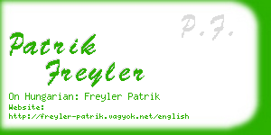 patrik freyler business card